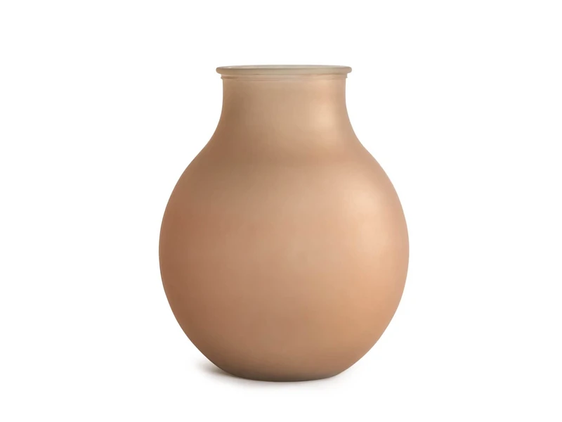 Home Cuello Ancho Recycled Glass Vase Satin Brown 35.5cm Furniture Design Home House