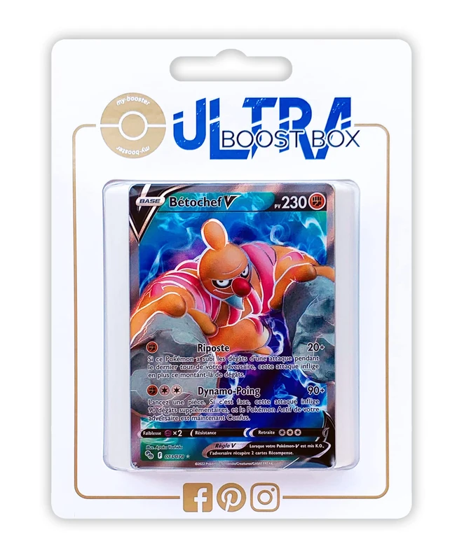 Bétochef V 73/78 Full Art Ultraboost X Sword and Shield 10.5 Pokémon GO – Box of 10 French Pokémon Cards - Image 1