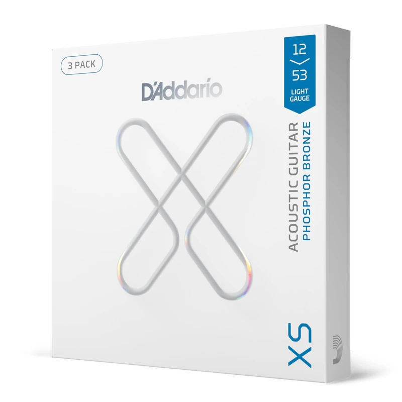 D'Addario XS Phosphor Bronze Acoustic Guitar Strings 11-52 3 Pack