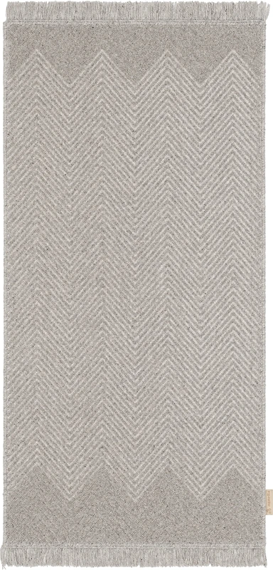 AGNELLA Noble Poco Rug - Carpet 100% Undyed British Wool Woven with Wilton Technology Modern Vintage Retro 80 x 160 cm Grey - Image 1