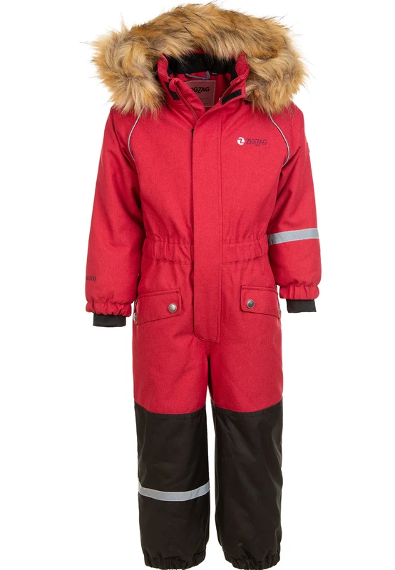 ZIGZAG Kingo Melange 4205 Children's Snowsuit Deep Claret 122