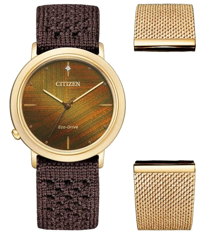 Citizen Women's Analogue Eco-Drive Watch with a Fabric Band L Ambiluna Collection
