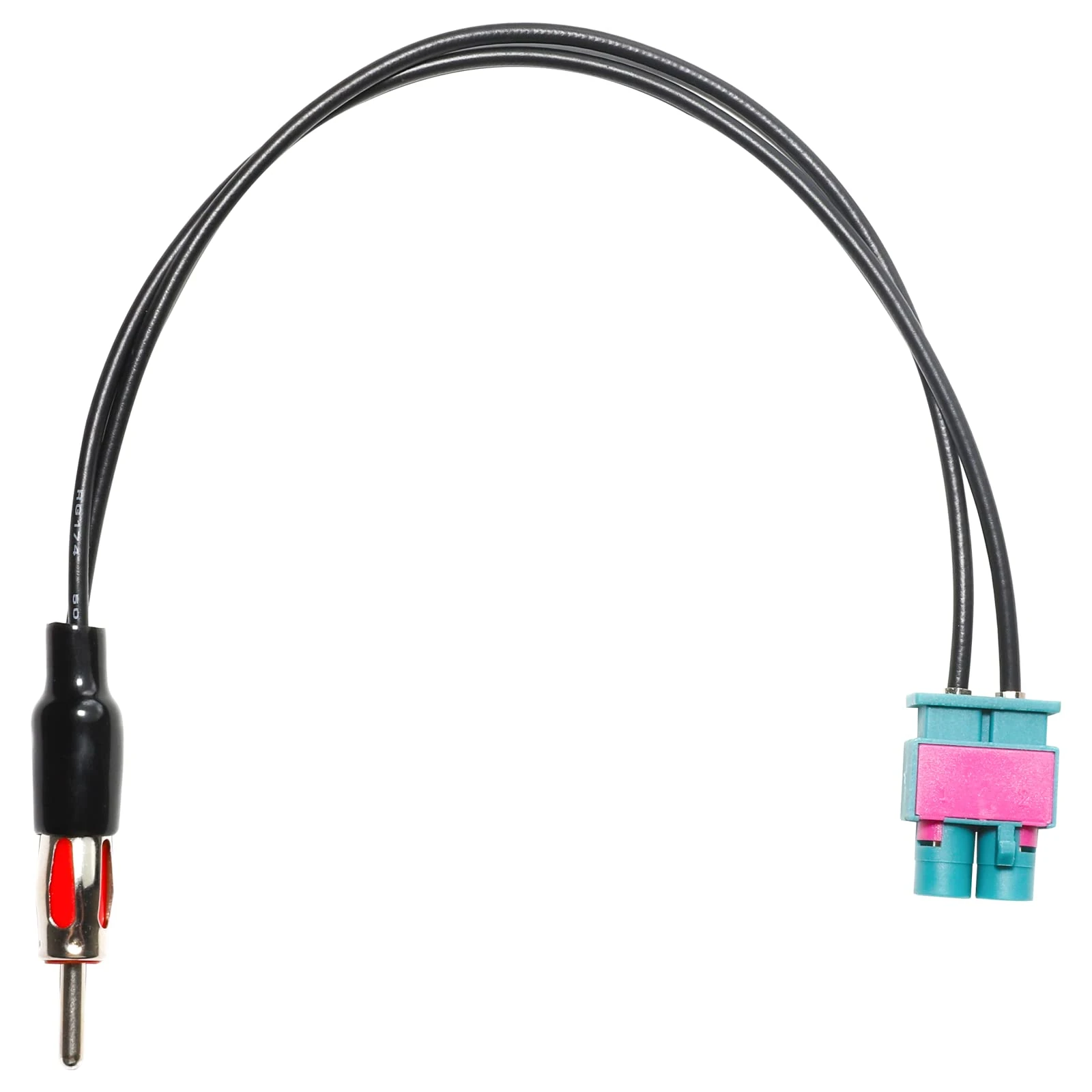 RED WOLF Car Dual Fakra to Din Antenna Adapter for 2003-2017 VW, 1990-2021 Audi, 2004-2015 Skoda, 2005-2015 Seat Double Fakra Radio Aerial Connector Cable