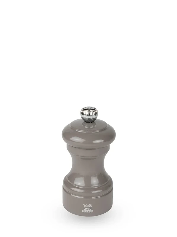 PEUGEOT - Bistro 10 cm Pepper Mill - Classic Pepper Grinder - Made with PEFC Certified Wood - Lifetime Guaranteed Mechanism - Made in France - Bistrorama - Gray Colour