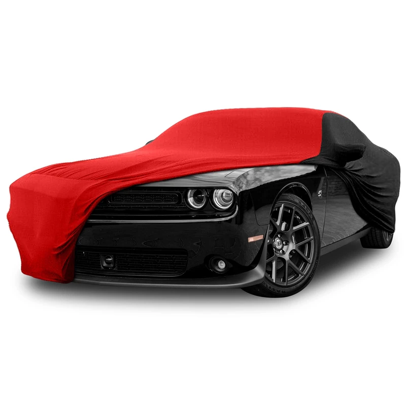 Indoor Car Cover Replace for 2008-2023 Dodge Challenger, Luxurious Stretch Satin Ultimate Custom-fit Indoor Car Cover for Dust-Proof, Underground Garage, Car Show (Challenger)