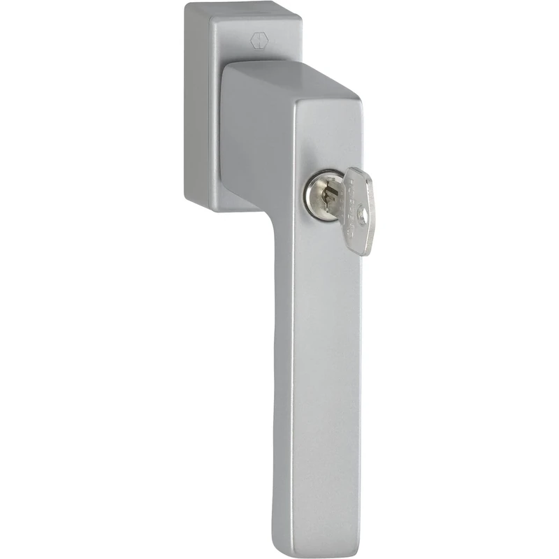 HOPPE 10764821 Toulon Handle with Key, F9 Aluminium Simil Stainless Steel