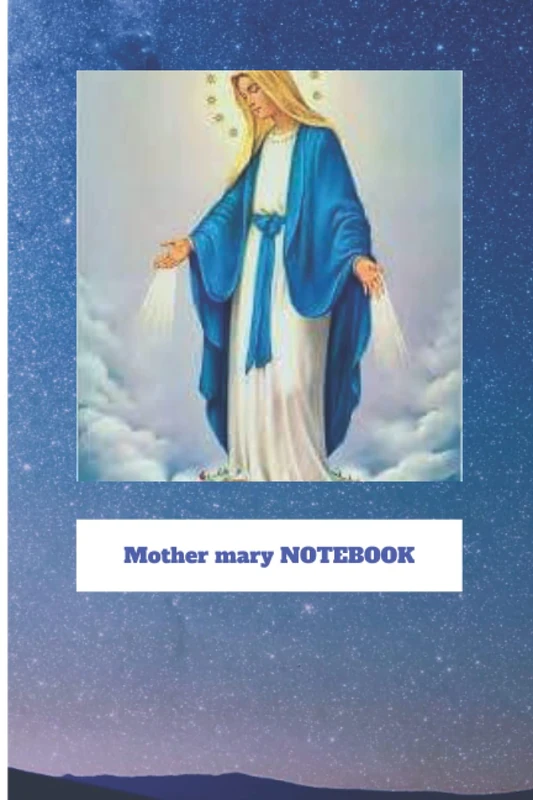 NOTEBOOK: Notebook with beautiful and immaculate design of the blessed virgin Mary - Image 1