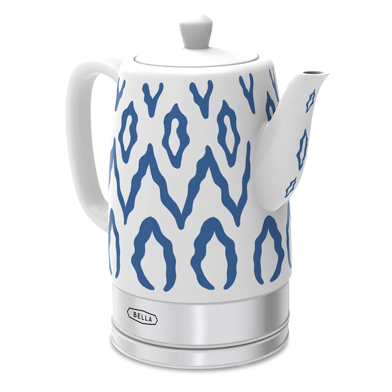 BELLA Electric Kettle & Tea Pot, Blue Aztec