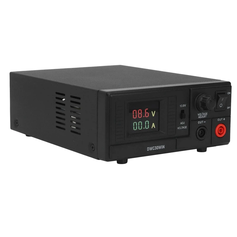 AC to DC Power Supply Cold Rolled Steel Short Circuit Protection DC Power Supply Universal Voltage Converter 30A 13.8V Marine Radio Output for: UK Plug 220V AC