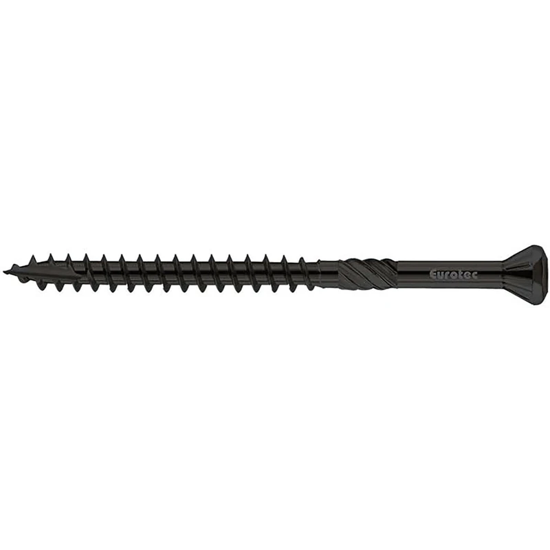 HAPATEC 111820/BLACK EUROTEC Facade Screws 5.0 x 80 mm Stainless Steel C1 Black Pack of 200 Silver - Image 1
