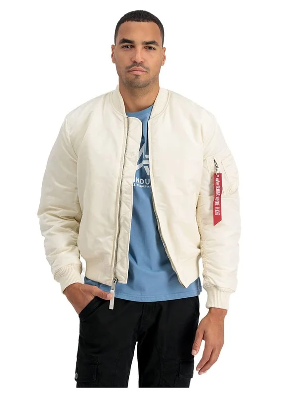 ALPHA INDUSTRIES Men's MA-1 VF 59 Jacket, 578-jet stream white,