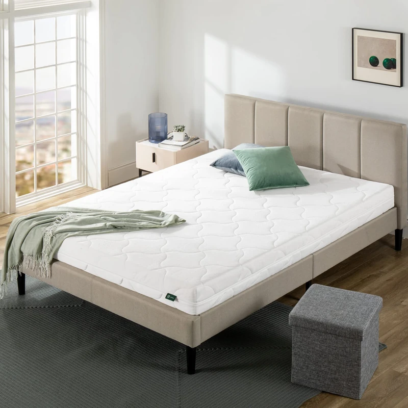 Zinus Hybrid mattress with pocket springs 7 zones | Mattress with cover washable up to 40°C | 100 x 200 cm | Height 16 cm | H2 medium firm | Mattress in a box | Oeko-Tex certified
