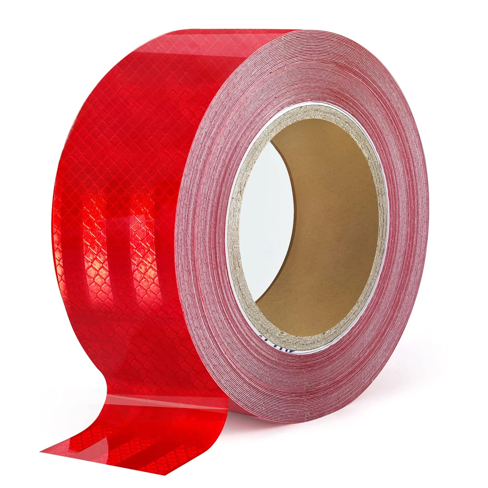 XFXIA Reflective Tape Waterproof, 20m*5cm Reflective Warning Sticker High intensity self-adhesive Safety Tape for Vehicles Car Trailers Night, Reflector Tapes for Road Facilities Safety Reminder (Red)