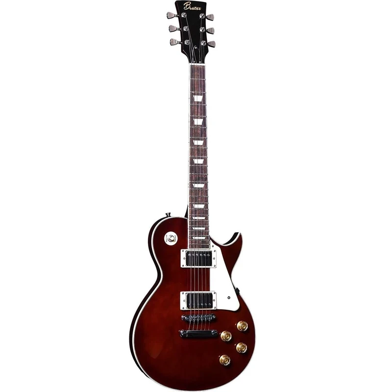 Beaton Hero-TB - Electric guitar, 2 humbuckers, LP-Style, Teabrown