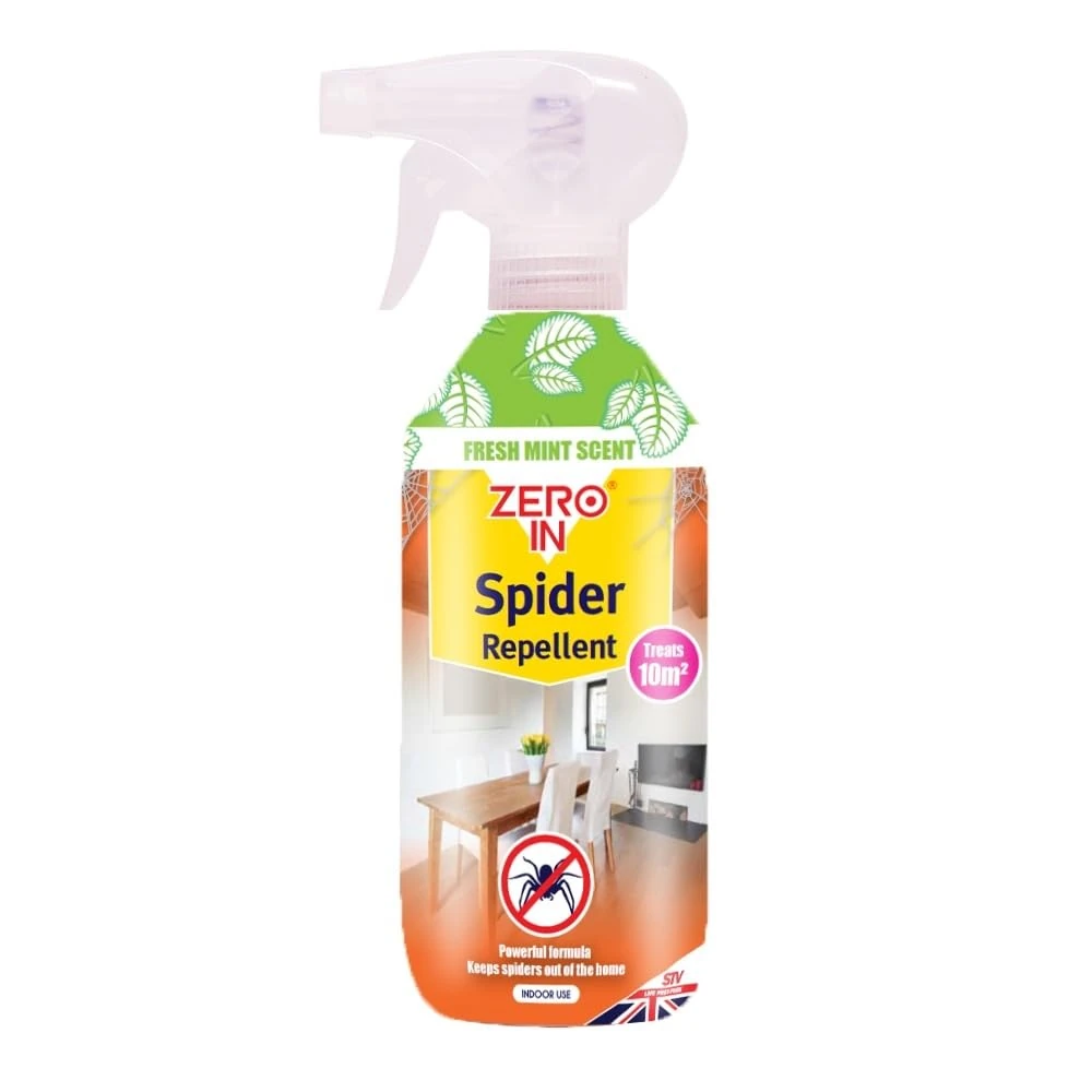 Zero In Spider Repellent - 4 Pack (Complete Home Protection to Keep Spiders from Entering Your Home) Natural Repellent That deters Spiders Without harm