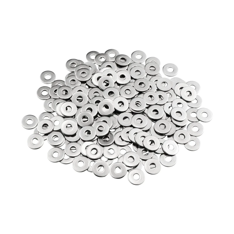 M4 Washers, M4 x 12mm Penny Washers, MeHurr (Pack of 100) A2 304 Stainless Steel Washer, Flat Repair Washer, Large Metal Plain Round Chrome for Screws & Bolts