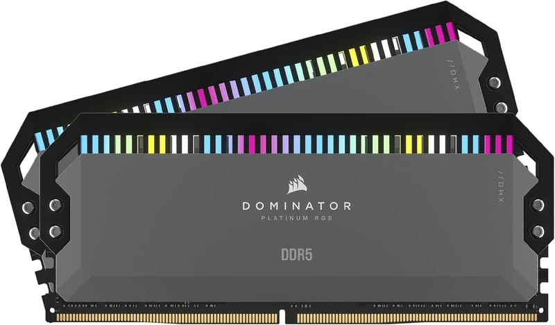 CORSAIR DOMINATOR PLATINUM RGB DDR5 32GB (2x16GB) DDR5 5600MHz CL36 AMD EXPO Intel XMP iCUE Compatible Computer Memory – Grey (CMT32GX5M2B5600Z36)