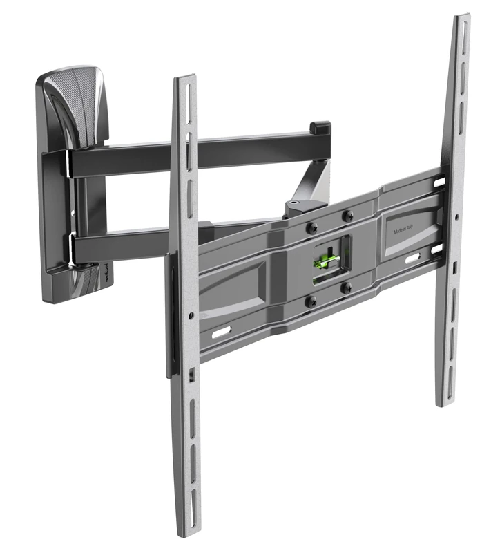 Meliconi SPACE SYSTEM FULLMOTION 400 wall bracket with double arm for 40'' - 82'' flat screen TVs, adjustable horizontally and vertically, VESA 200-300-400, black, also suitable for OLED TVs