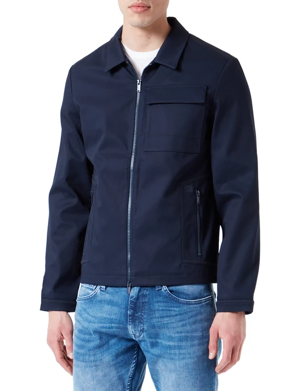 Armor Lux Men's Deauville Long Sleeve Water Repellent Jacket, Deep Navy, S - Image 1