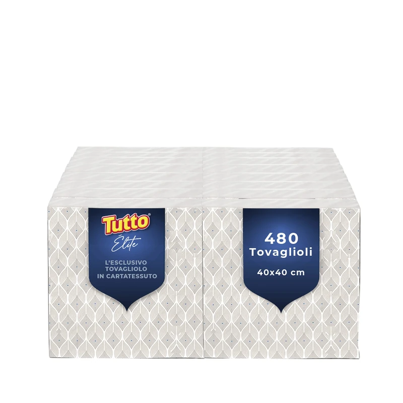 All Elite Bivelo Napkins, 16 Packs of 30 pcs of Fine Decorated Paper Napkins (480pcs Total), Ideal for a Unique Equipment, 100% Made in Italy - Image 1