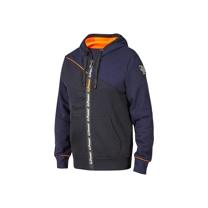 U-Power JUPITER, Sweatshirt, Lightweight Hooded Jacket, Warm Fleece, Synthetic Fur Lined Coat, Full Zip with Multi_pockets and Long Sleeves, Casual Outerwear (Deep Blue - Image 1