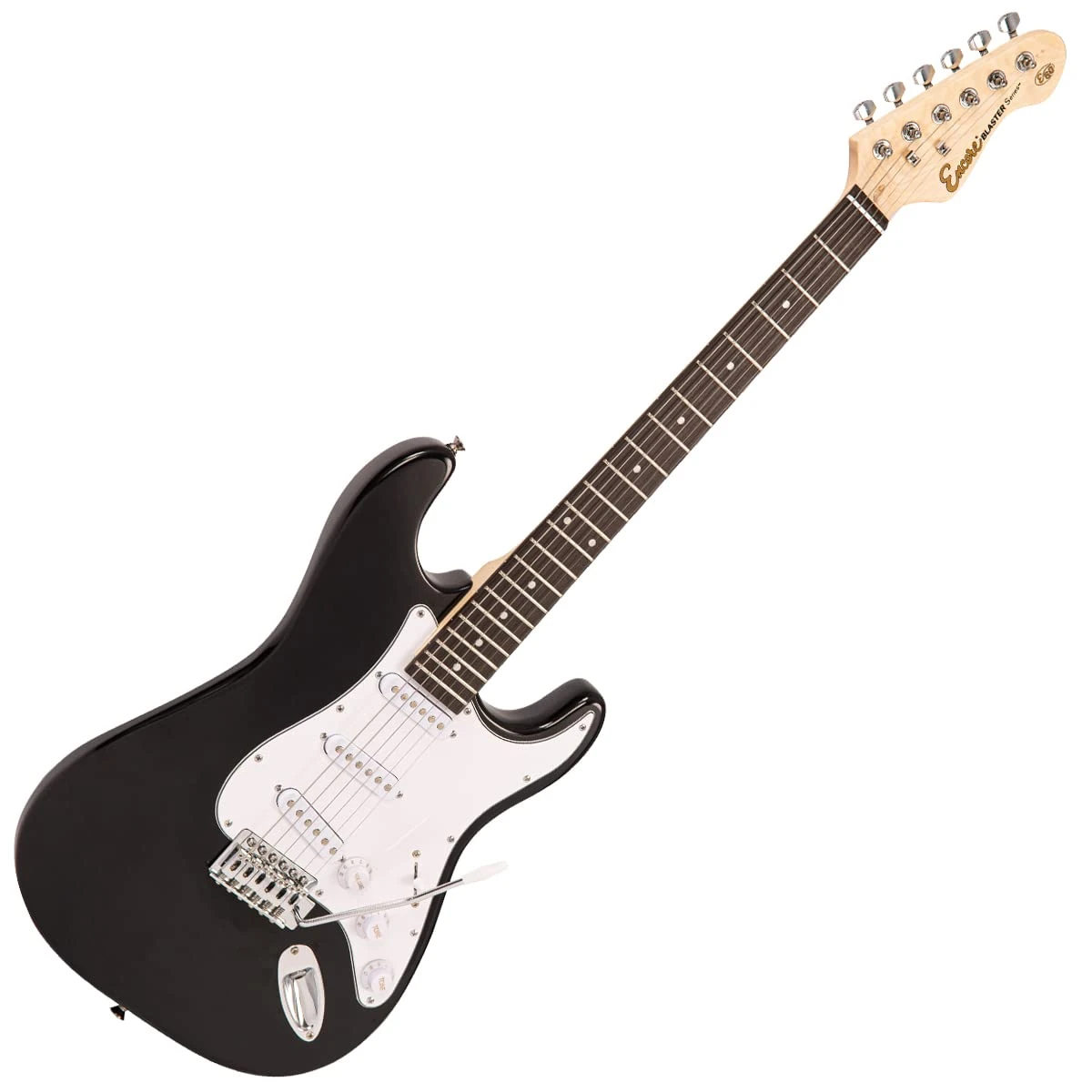 Encore E60BLK Blaster Electric Guitar - Gloss Black