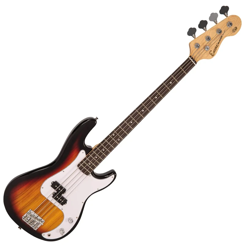 Encore Blaster E40 Bass Guitar – Sunburst | Lightweight Solid Paulownia Body | Split Single Coil Pickup |Online Lessons Included | Perfect Beginner Bass Guitar