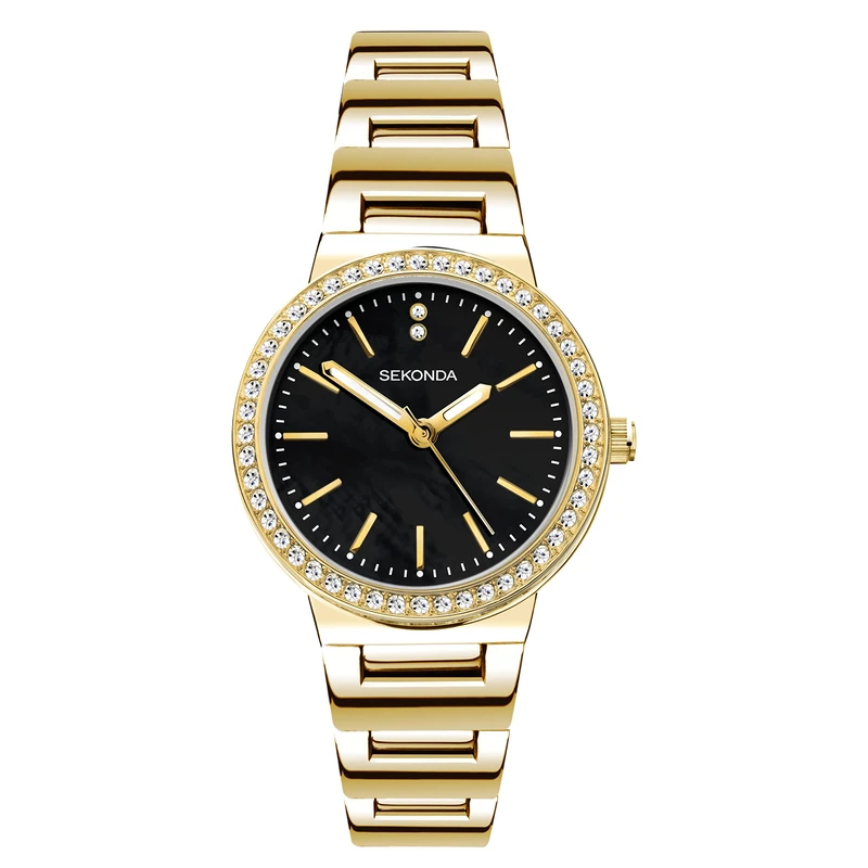 Sekonda Amelia Ladies 28mm Quartz Watch in Grey with Analogue Display, and Two Tone Alloy Bracelet 40494