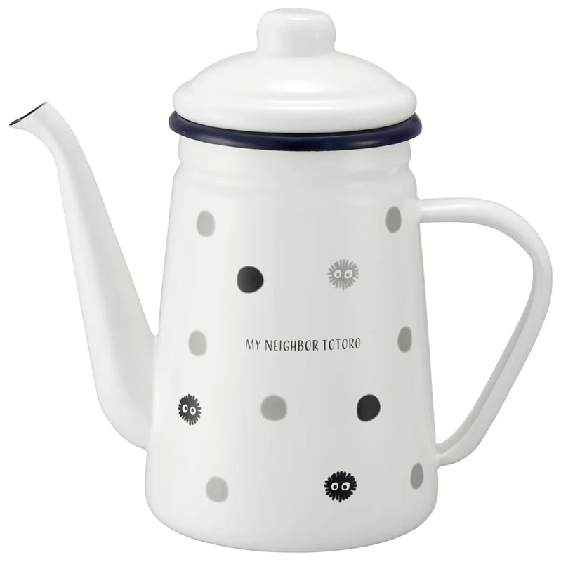 Skater ENKT1 Enameled Drip Kettle, 0.4 Gal (1.1 L), My Neighbor Totoro - Image 1