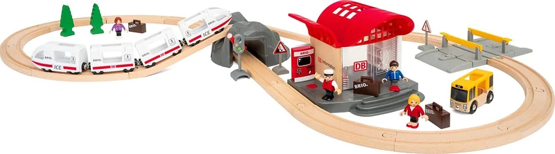 BRIO Bahn 33940 - Deutsche Bahn Ice Set - Railway Accessories for the BRIO Wooden Railway - Recommended for Children from 3 Years - Amazon Exclusive