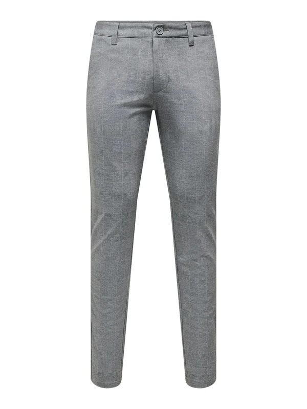 Only & Sons Men's Onsmark Slim Check Pants 9887 Noos Limestone 34W/32L