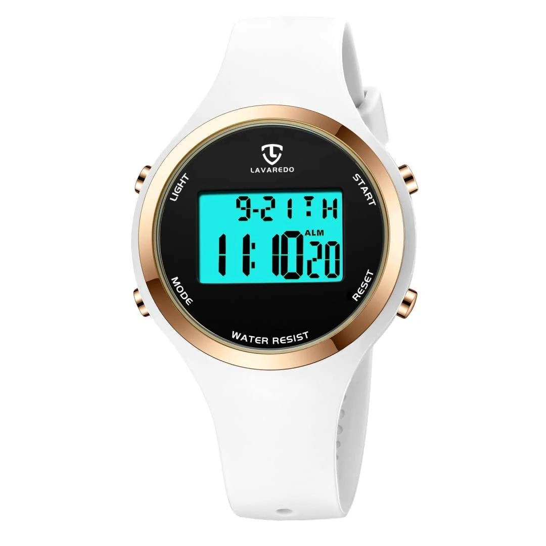 Watches for Women, Ladies Watches Outdoor Sport with Alarm/Calendar/Back Light/Stopwatch/Chronograph, Digital Watch Gifts for Teen Girls/Women
