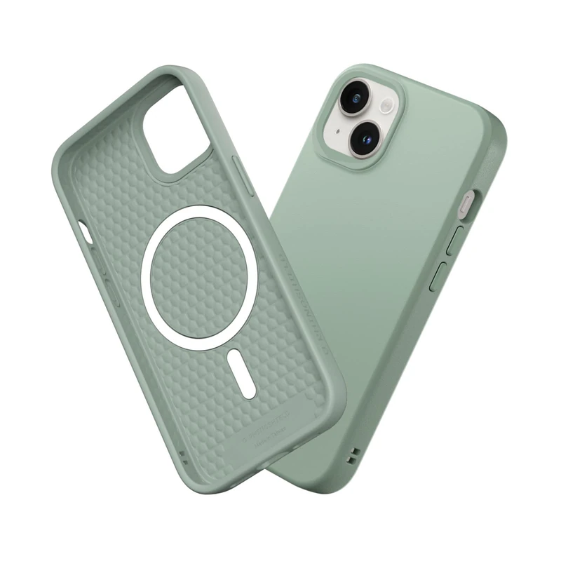RHINOSHIELD Case Compatible with [iPhone 14/13] | SolidSuit Compatible with Magsafe - Shock Absorbent Slim Design Protective Cover with Premium Matte Finish 3.5M / 11ft Drop Protection - Sage Green