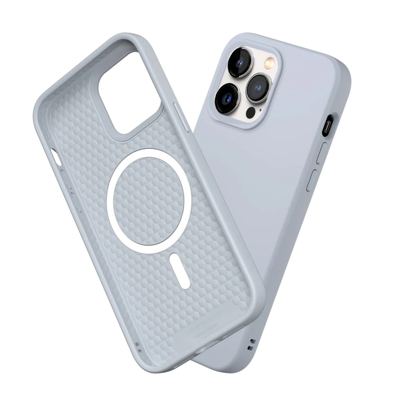 RHINOSHIELD Case Compatible with [iPhone 14 Pro Max] | SolidSuit Compatible with Magsafe - Shock Absorbent Slim Design Protective Cover with Premium Matte Finish 3.5M / 11ft Drop Protection - Ash Grey