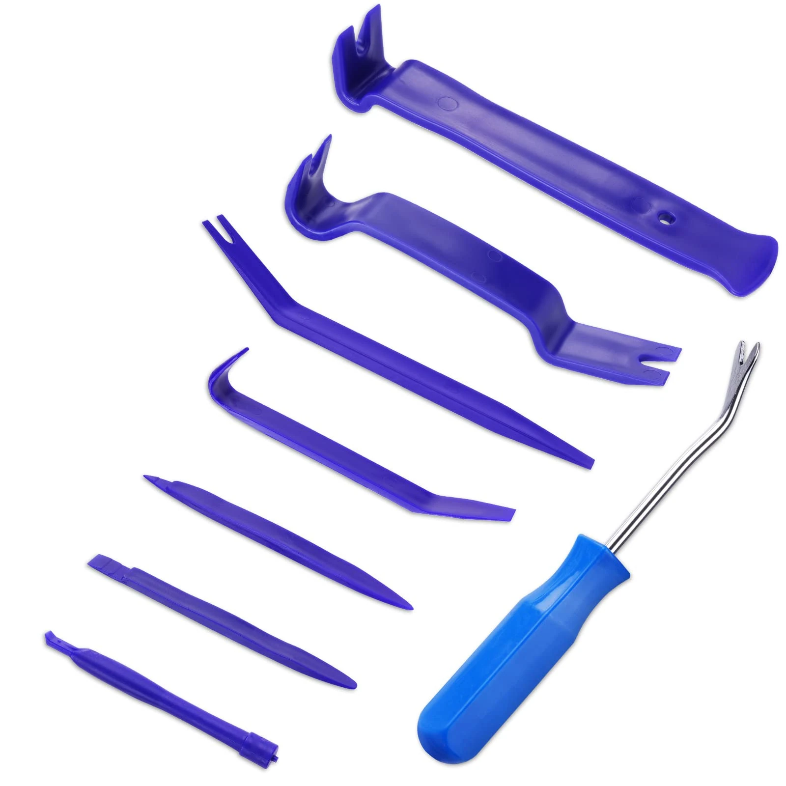 flintronic 7PCS Car Auto Trim Removal Kits, Tool Kits for Car Radio Door Dashboard Installation, Plastic Pry Tool, Automotive Panel Dash nterior Accessories, Repair Mechanic Prying Bar Scraper Set