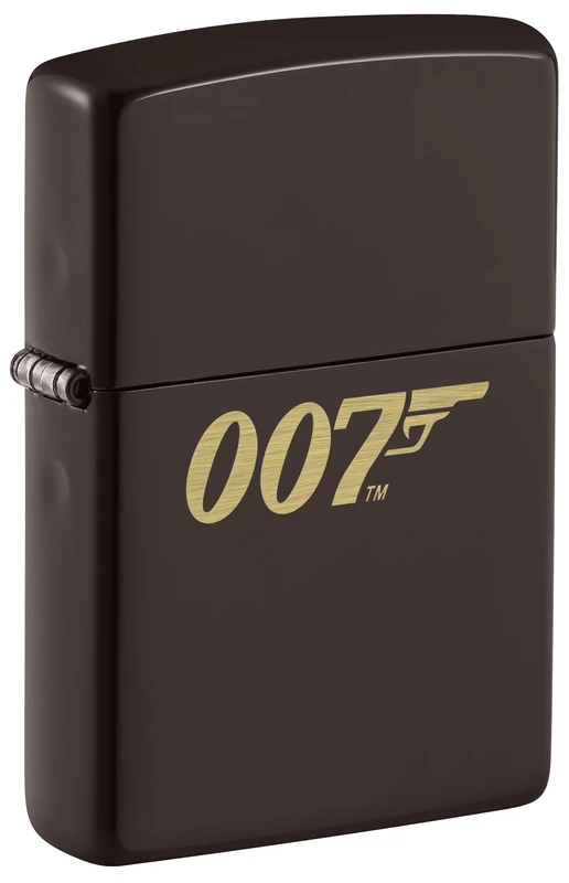 Zippo Windproof Lighter, James Bond Design – Brown, Laser Engraving – Refillable, Reusable, Windproof Design – Comes in Gift Box – Made in USA