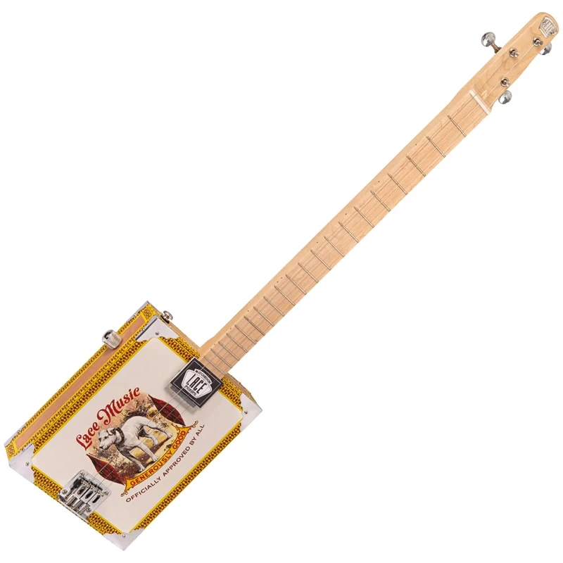 LACE ELECTRIC CIGAR BOX GUITAR - PERO PUP - 3 STRING