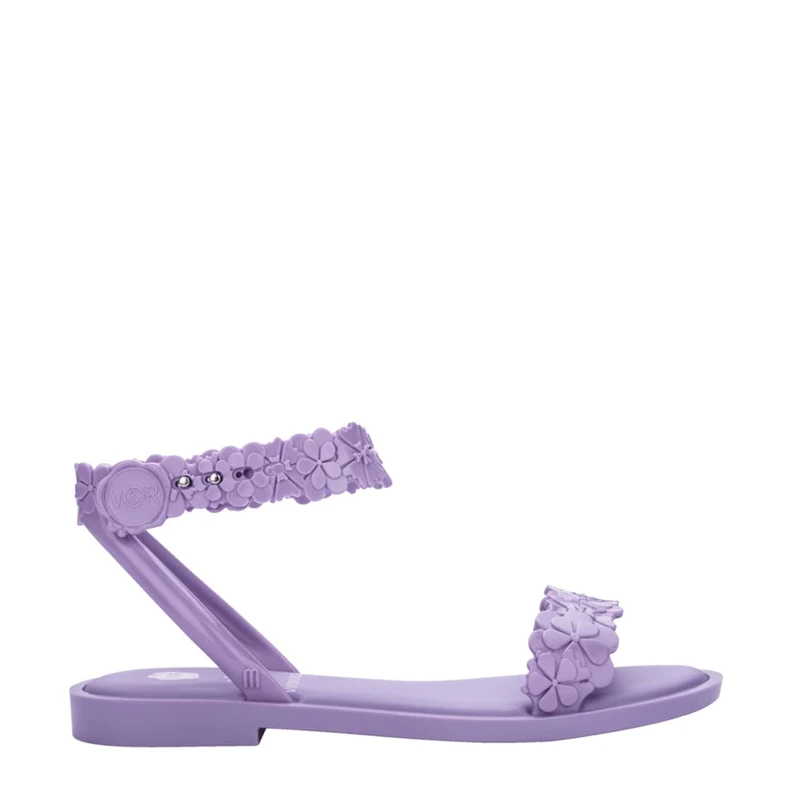 melissa Women's Wave Blossom + Flat Sandals, Purple, 34.5/35.5 EU