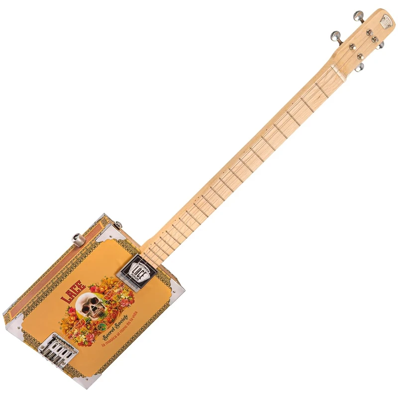 Lace Music Products CBG3001 LACE ELECTRIC CIGAR BOX GUITAR - SECRET SOCIETY - 4 STRING