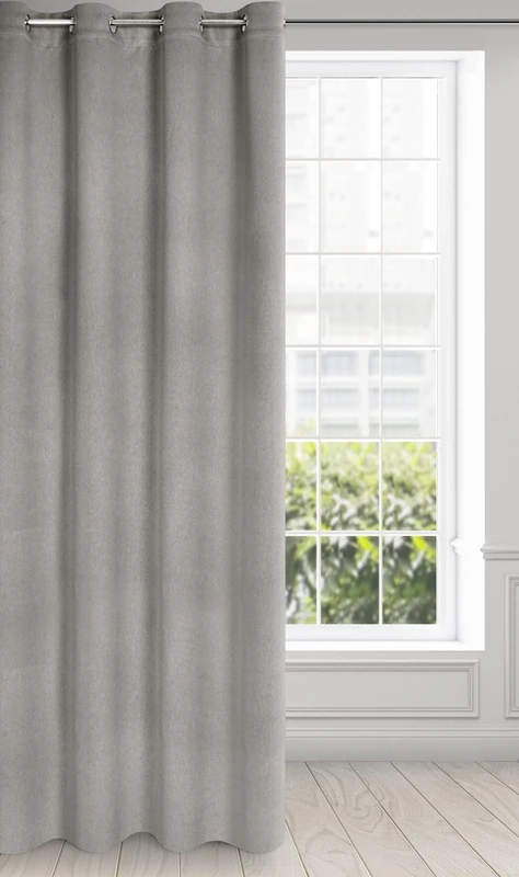 Eurofirany Amaro Heavy 340 g/m2 Blackout Curtain with Eyelets Pack of 1 Thermal Curtain Opaque Heat-Insulating Cold Protection Blackout Curtain Darkening Structure Living Room Bedroom 135 x 250 cm