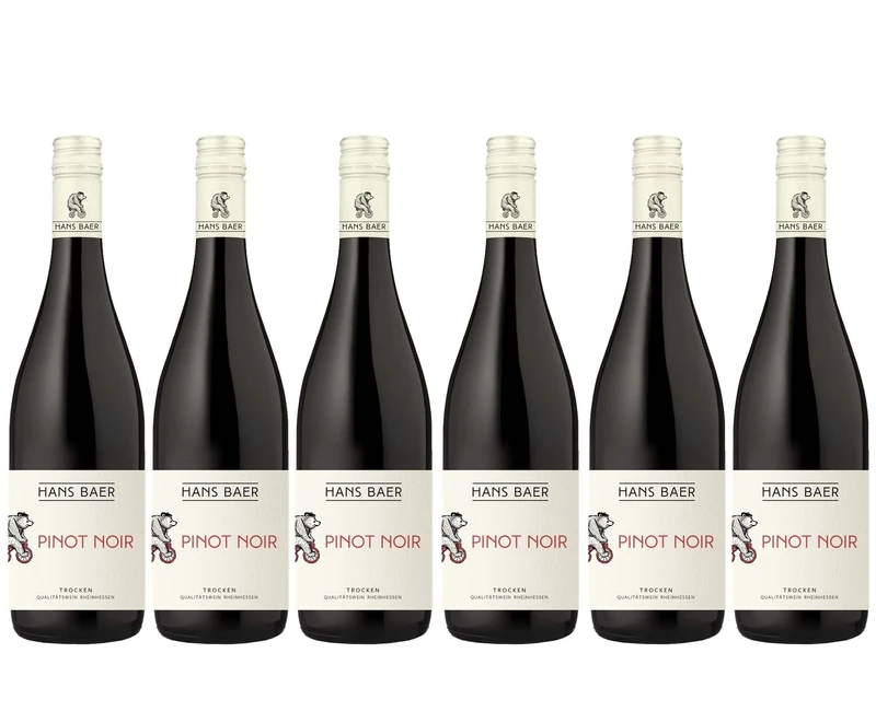 Hans baer - Pinot Noir - German red wine - Rheinhessen, Germany (6 x 0.75 L)