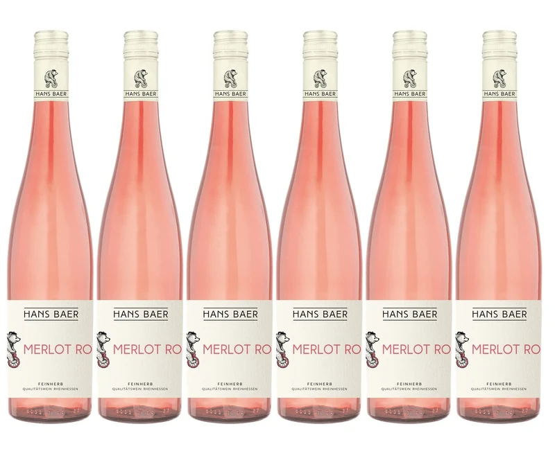 Hans baer - Merlot Rosé - German rosé wine - Rheinhessen, Germany (6 x 0.75 L)