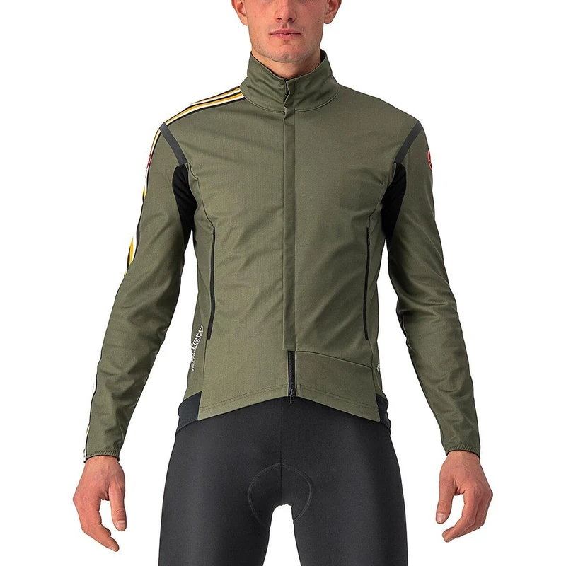 CASTELLI 4522501-075 UNLTD PERFETTO RoS Sweatshirt Men's MILITARY GREEN/GOLDENROD Size XXL - Image 1