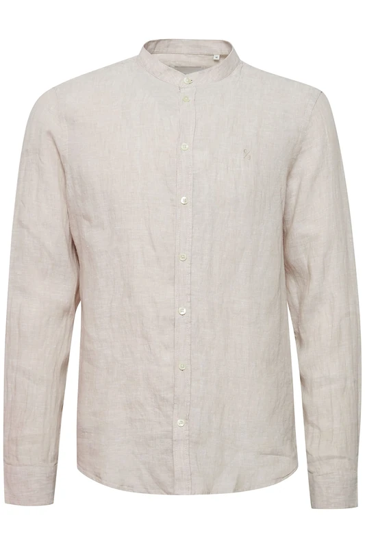 CASUAL FRIDAY Men's Cfanton LS CC 100% Linen Shirt, 1545031/Chateau Grey Melange, S