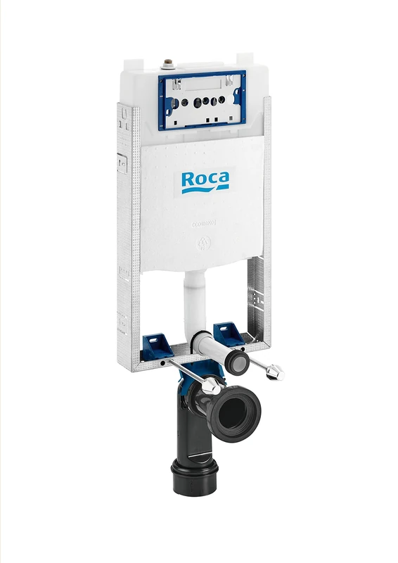 Roca Basic WC One Compact A890070120 Compact Cistern with Double Discharge for Suspended Toilet Elbow 90 ø / 110 Diameter