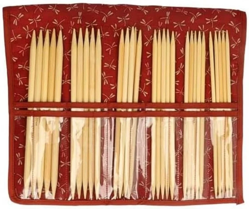 Seeknit - Seeknit Shirotake Red (20cm) Double-Pointed Needle Set Large Size - 1 Piece