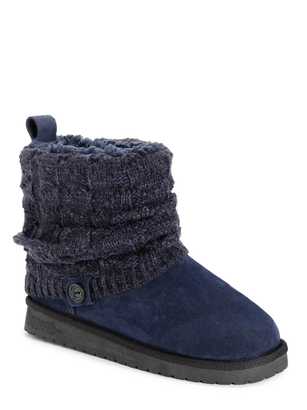 MUK LUKS Women's Laurel Boots, Navy, 6 UK