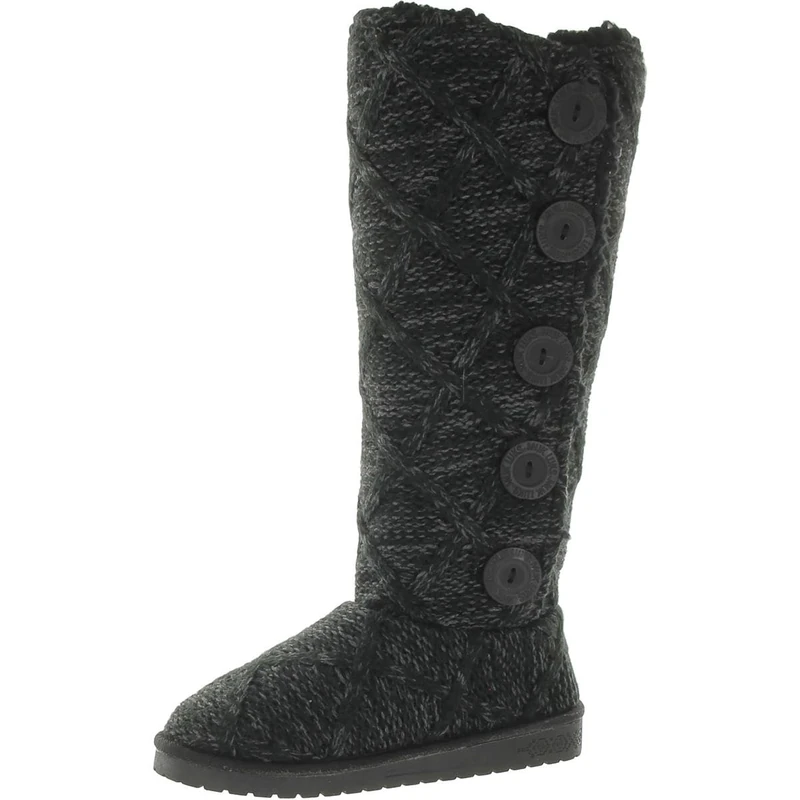MUK LUKS womens Malena, Black Lattice, 9 UK