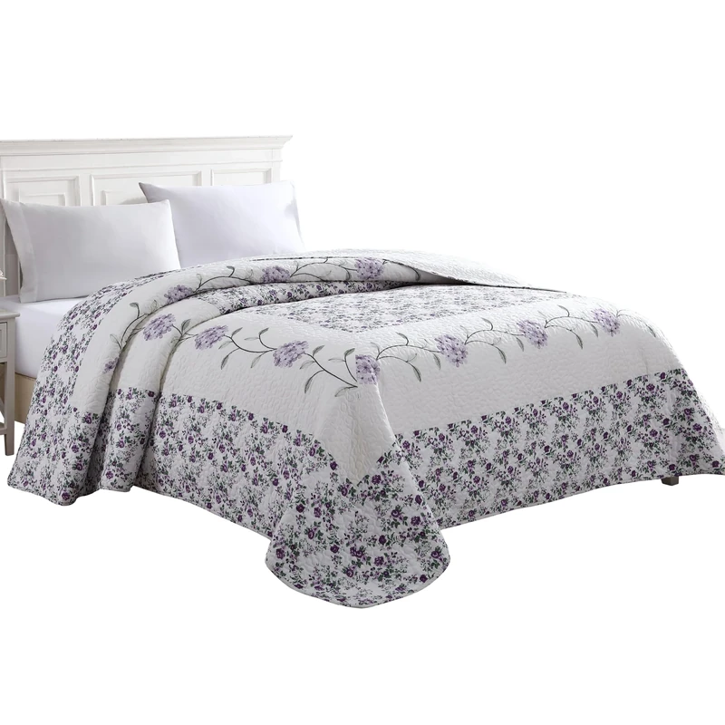 Beatrice Home Fashions Lightweight, All-Seasons, Polyester, Lavender, King