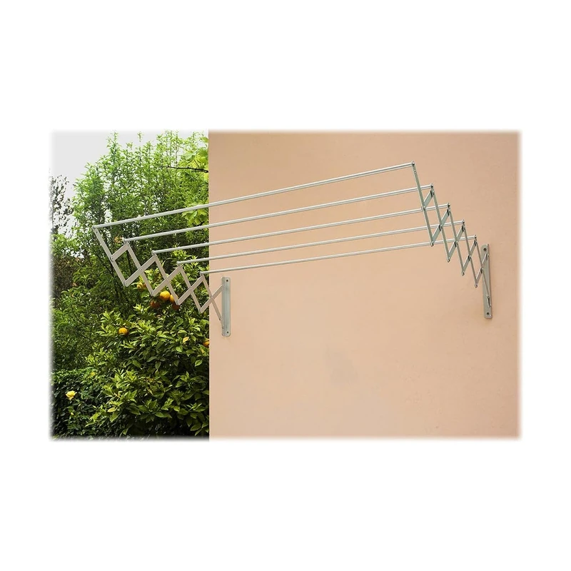 FREPE Epoxy Steel Clothes Rack 120 cm White - Image 1